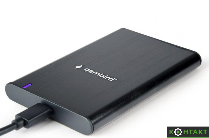 Купити Зовнішня кишеня Gembird SATA HDD 2.5", USB 3.1, алюміній, Black — 480 грн