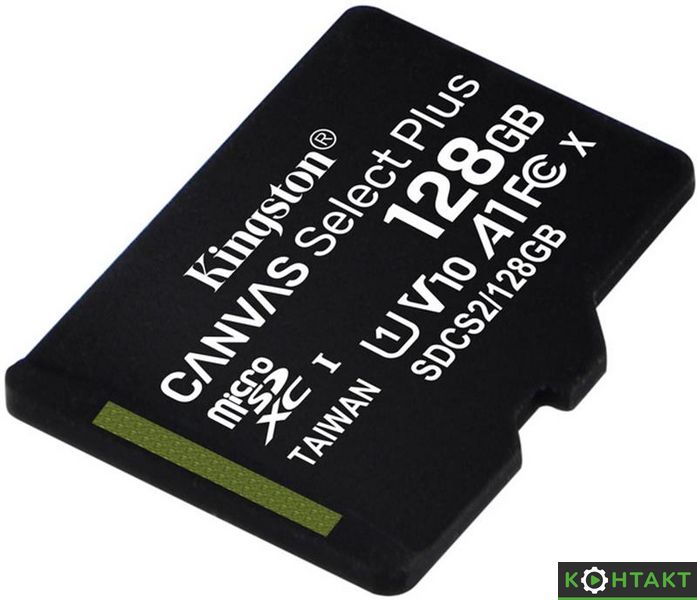 Купити  Карта пам`яті MicroSDXC 128GB UHS-I Class 10 Kingston Canvas Select Plus R100MB/s — 350 грн